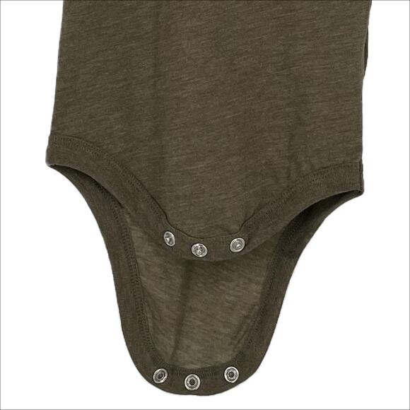 Bella Canvas Kids Infant Short Sleeve One Piece in Olive Green 12-18 Month - Picture 3 of 13